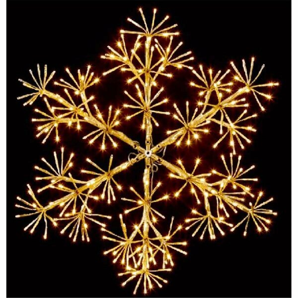Queens Of Christmas 4 ft. LED Snowflake Wall Mount, Gold WM-SNFL04-LWW